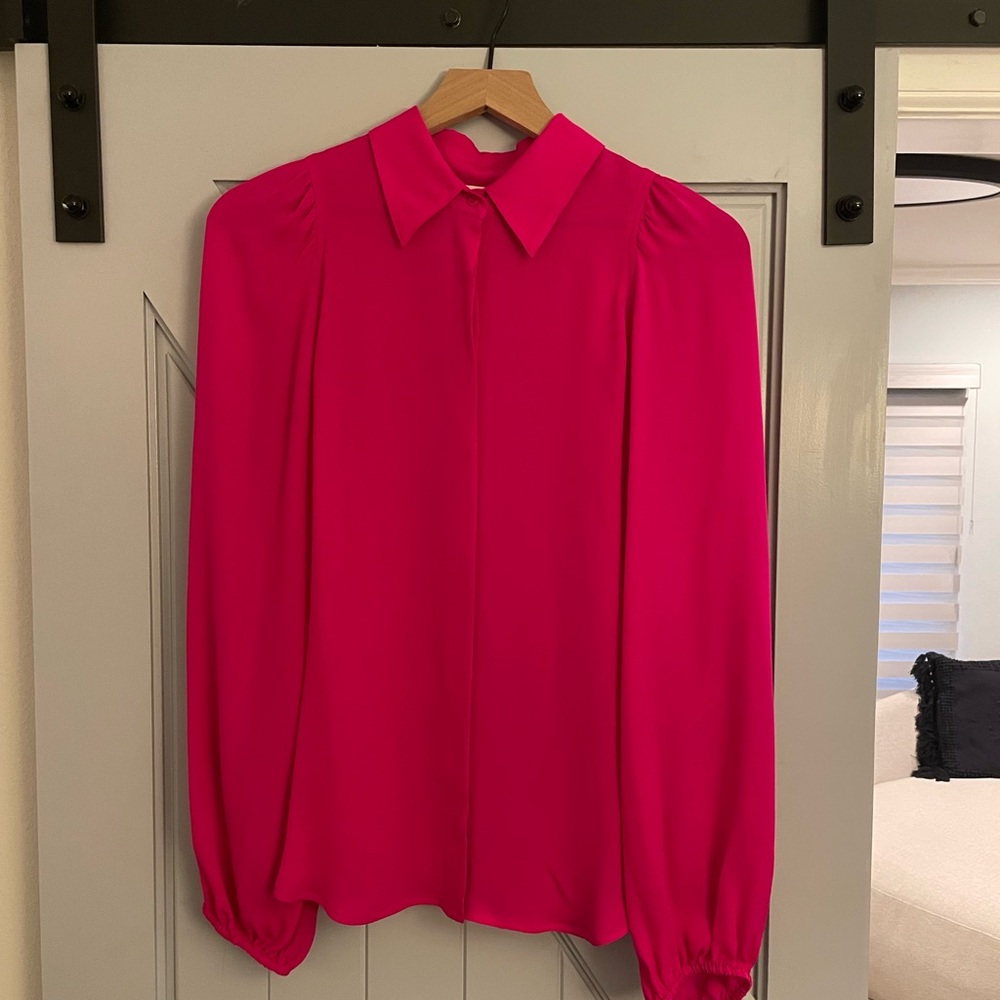 A.L.C. Vibrant Pink Lori Blouse